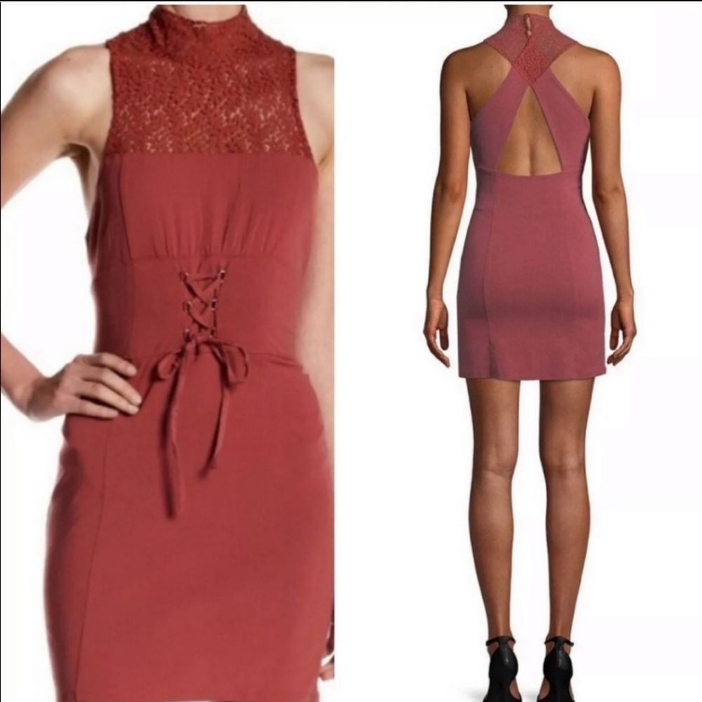 Free People Terracotta High Society Dress medium